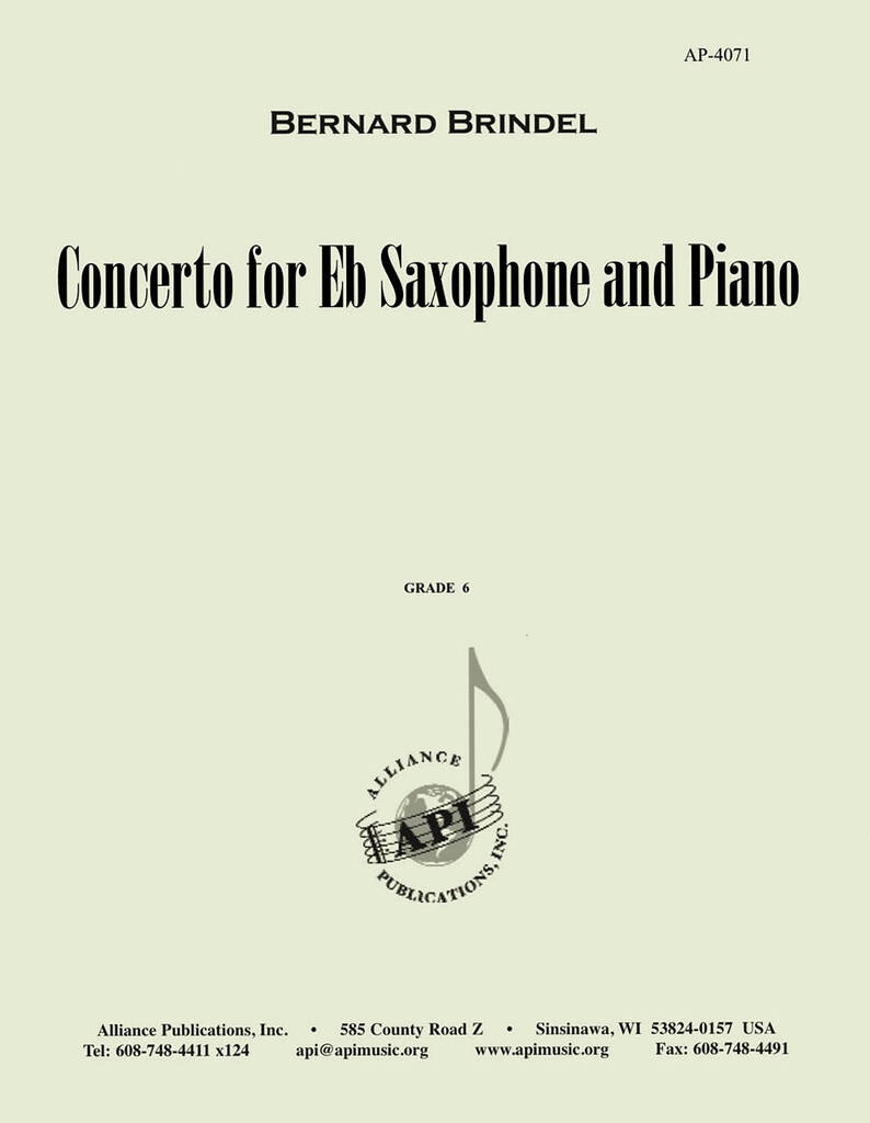 Concerto For Eb Saxophone & Piano